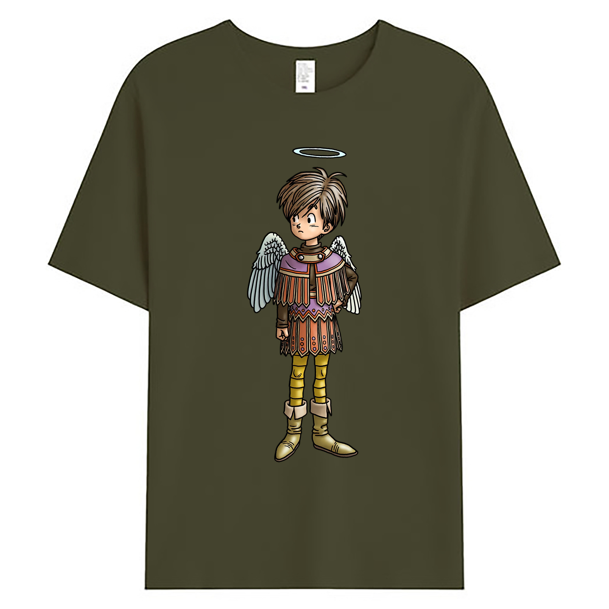 （画像用） ドラゴンクエスト Doragon Kuesuto Dragon Quest 綿100％ メンズ半袖Tシャツ｜肌触りやわらか＆通気性